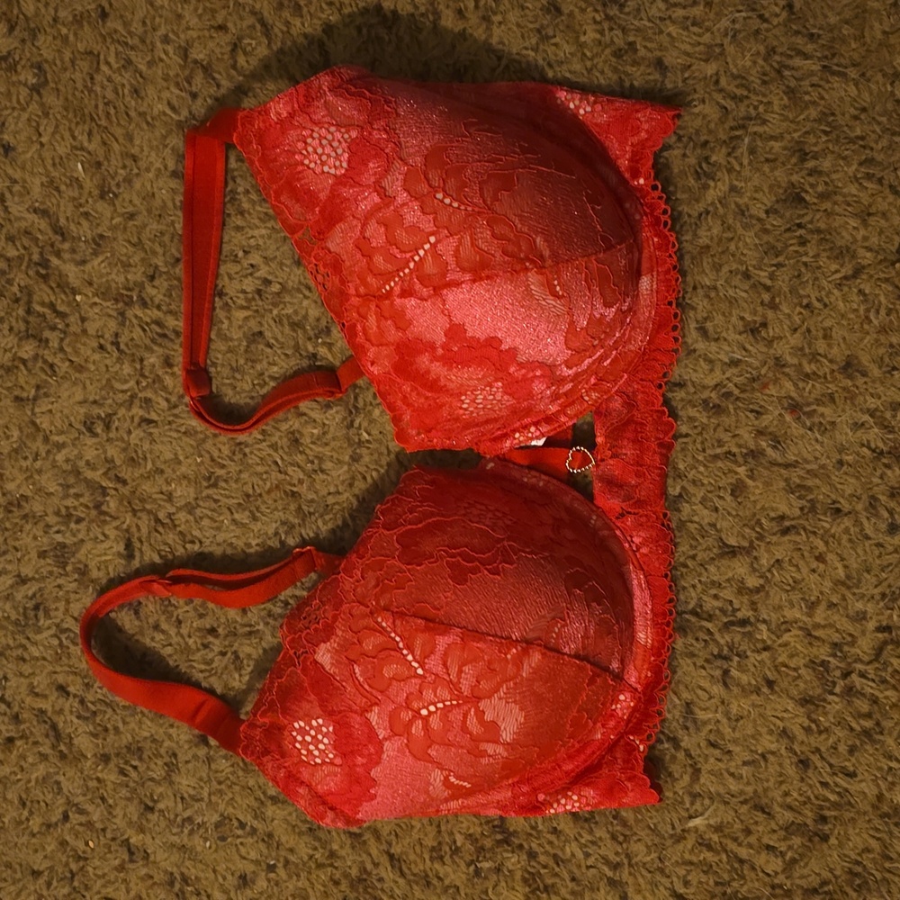 Parisian intimates red lace bra